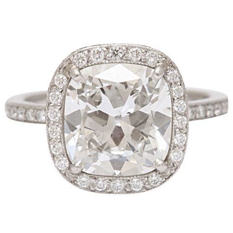 cartier cushion cut diamond ring.